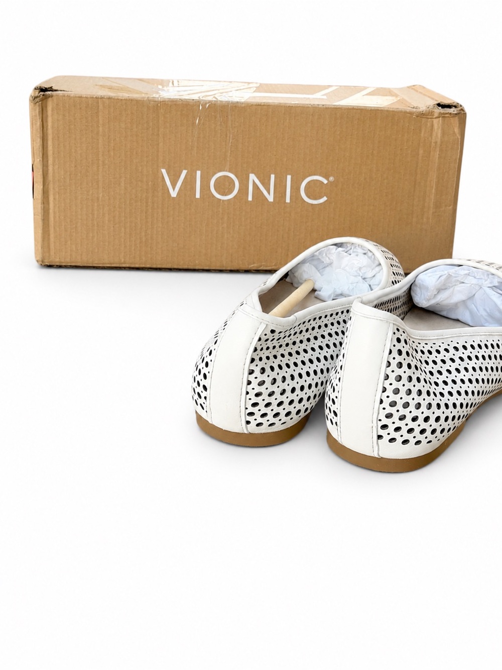 Vionic Orinda Perforated Sea Salt Leather Size 8.5 - Picture 3 of 8